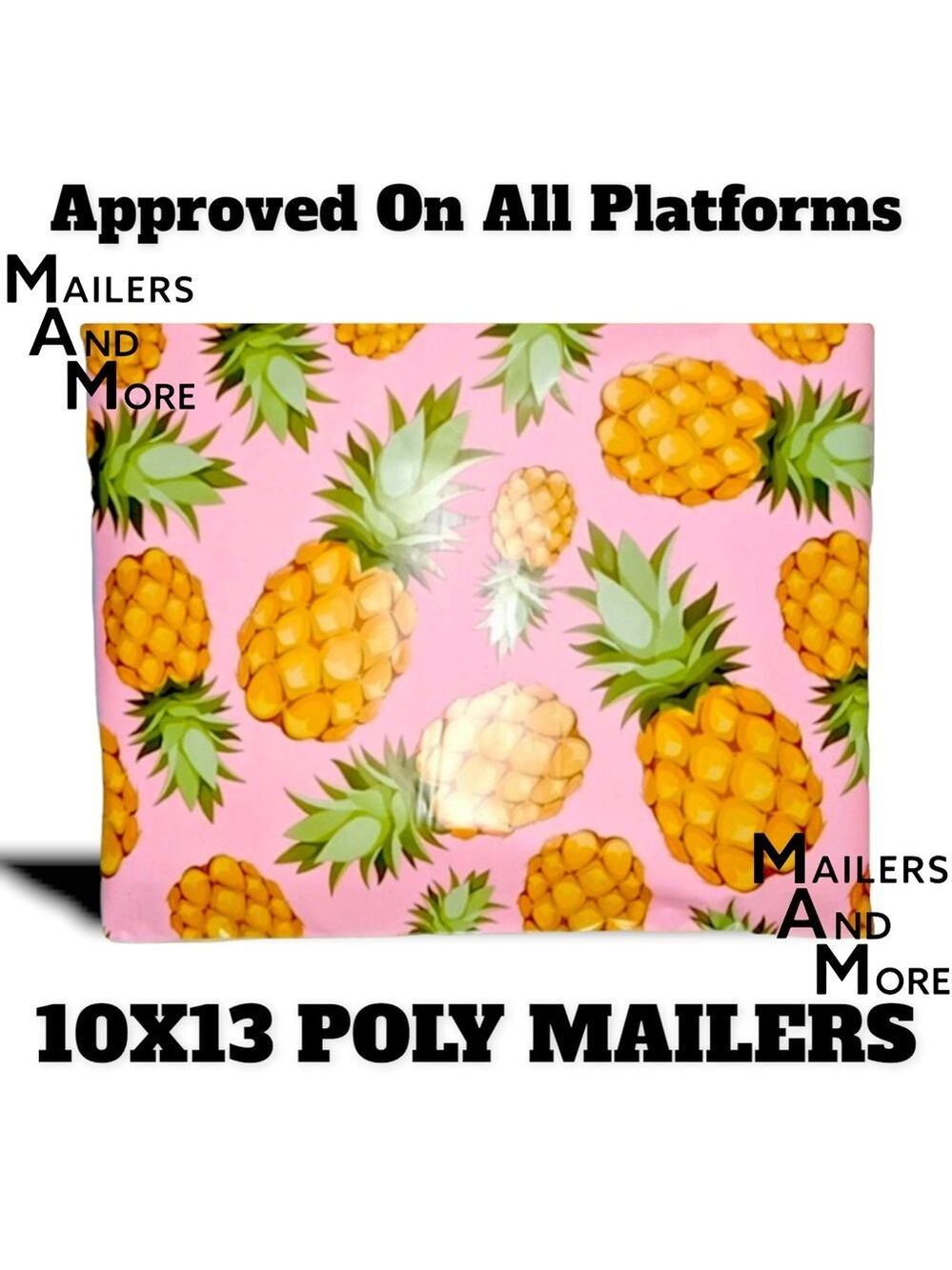 25 10X13 Poly Mailers Pineapple PRICE IS FIRM - Picture 7 of 15